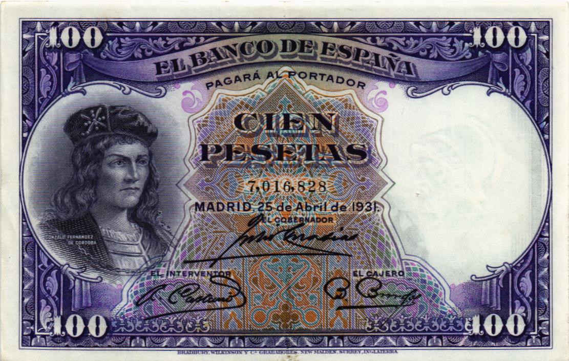 ИСПАНИЯ 100 ПЕСЕТ