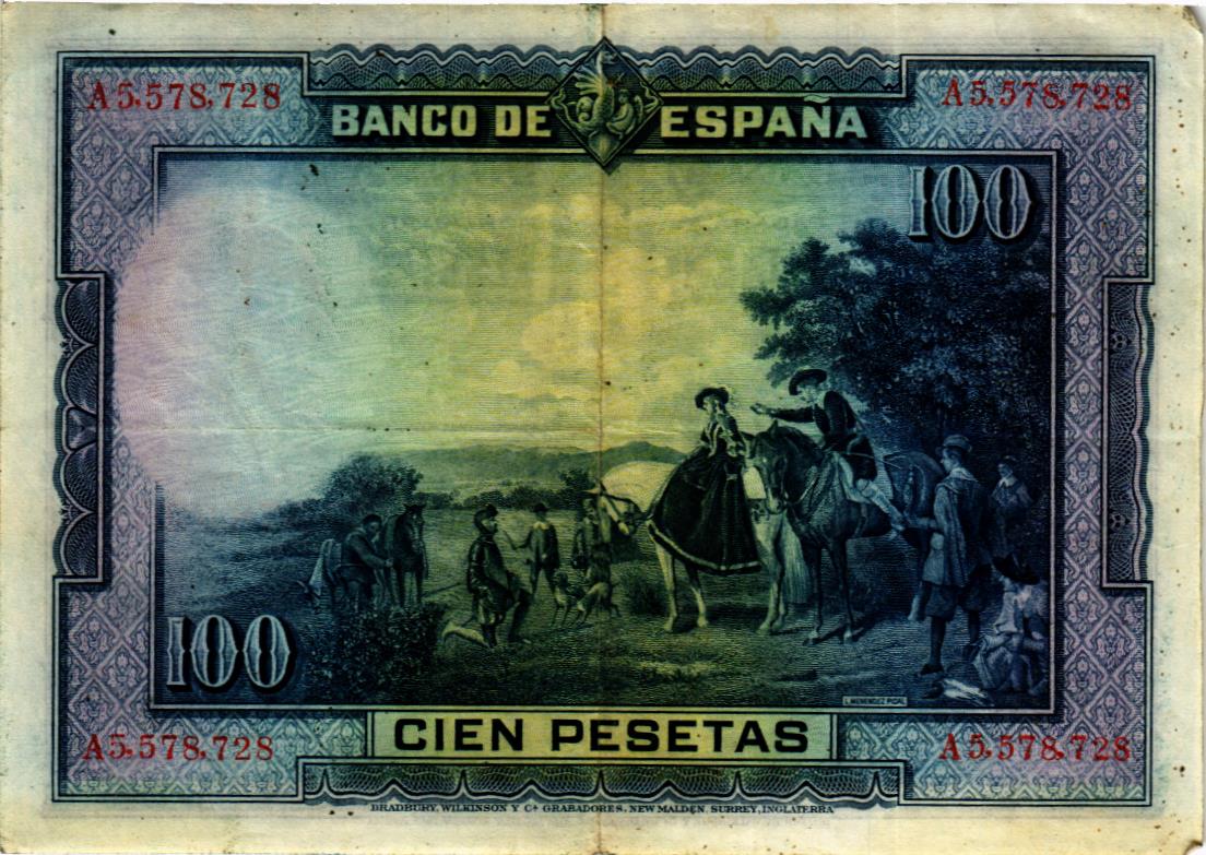 ИСПАНИЯ 100 ПЕСЕТ мини 2