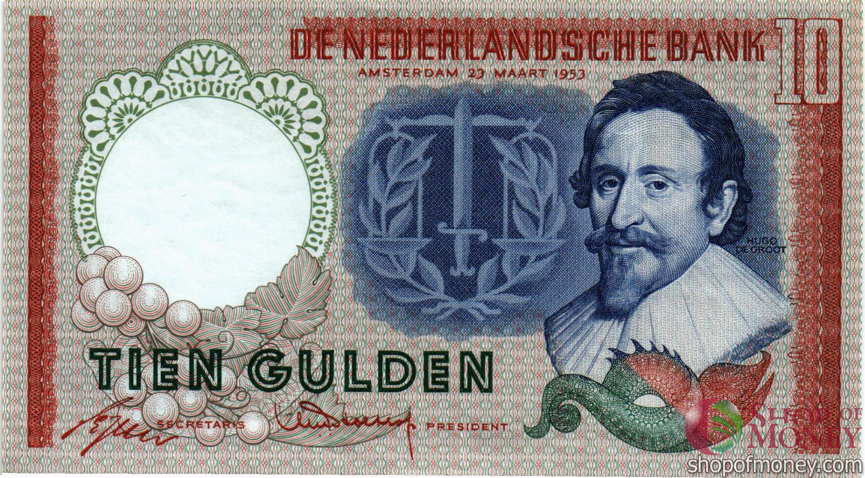 НИДЕРЛАНДЫ 10 ГУЛЬДЕНОВ мини 1