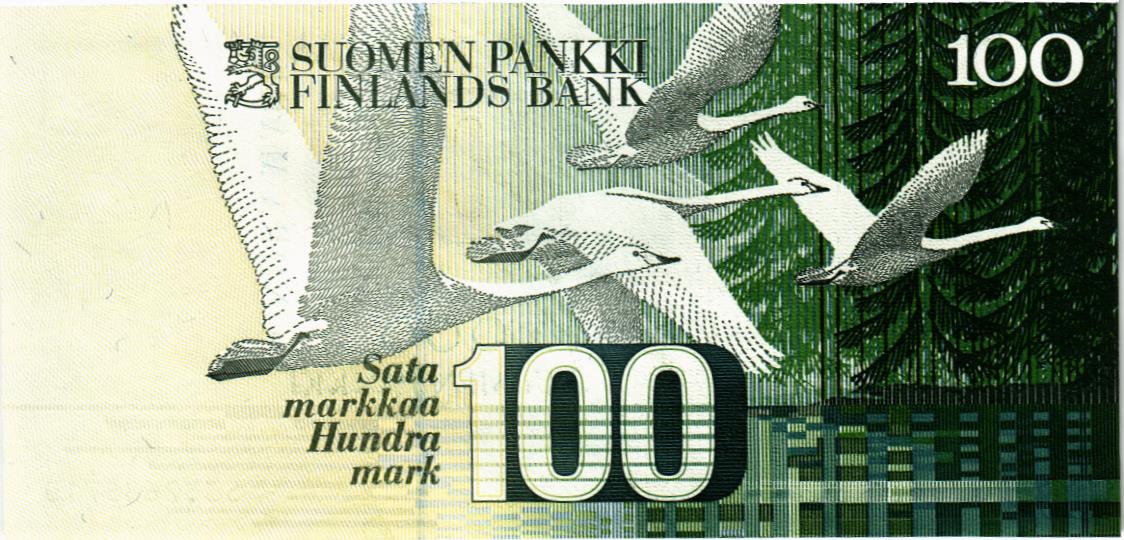 ФИНЛЯНДИЯ 100 МАРОК (Litt. A) мини 2