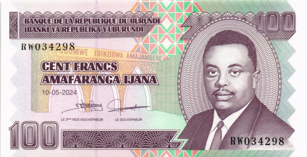 БУРУНДИ 100 ФРАНКОВ