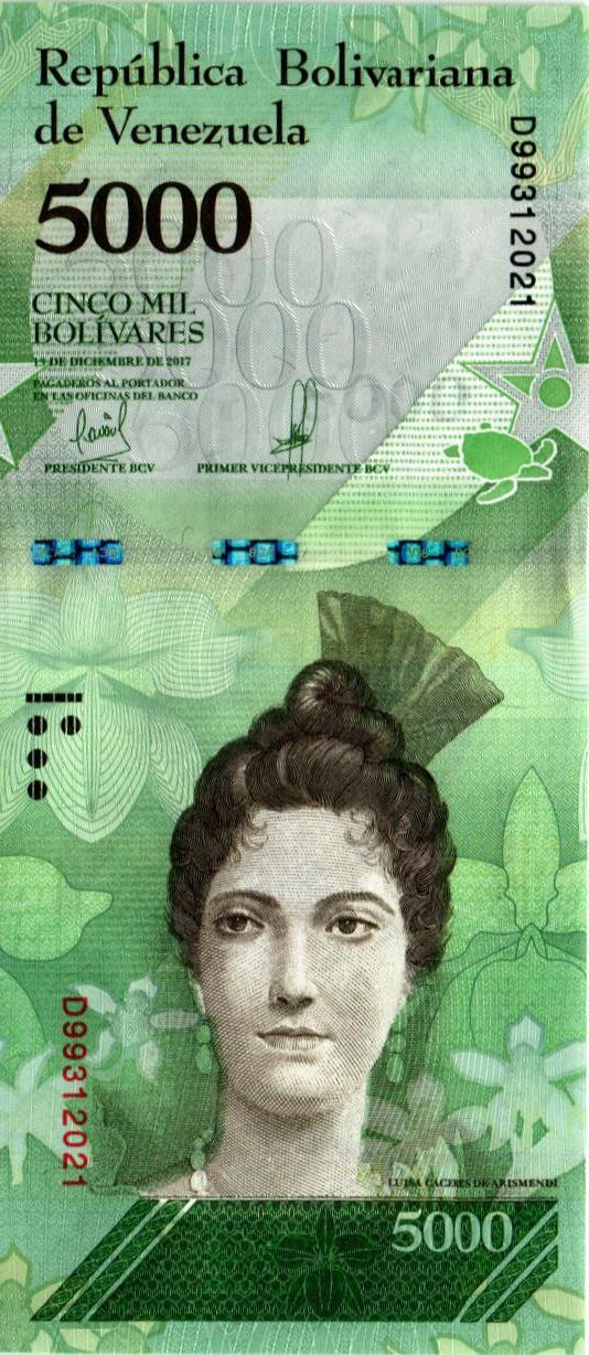 ВЕНЕСУЭЛА 5000 БОЛИВАР (13.12.2017) мини 1