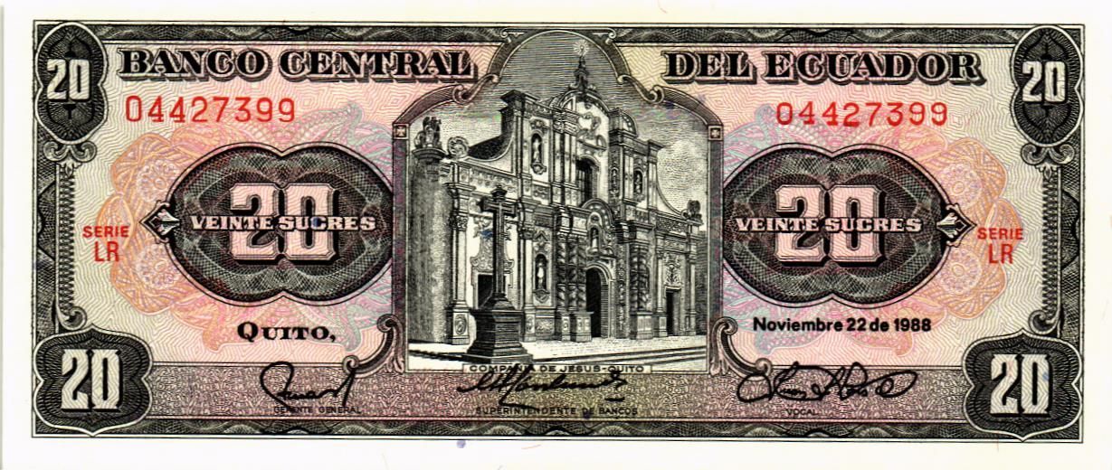 ЭКВАДОР 20 CУКРЕ мини 1