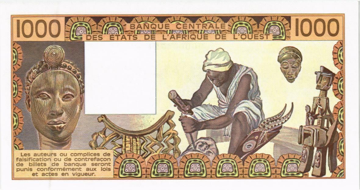 WAS - ЗАПАДНАЯ АФРИКА 1000 ФРАНКОВ мини 2