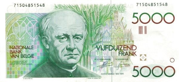 БЕЛЬГИЯ 5000 ФРАНКОВ мини 1