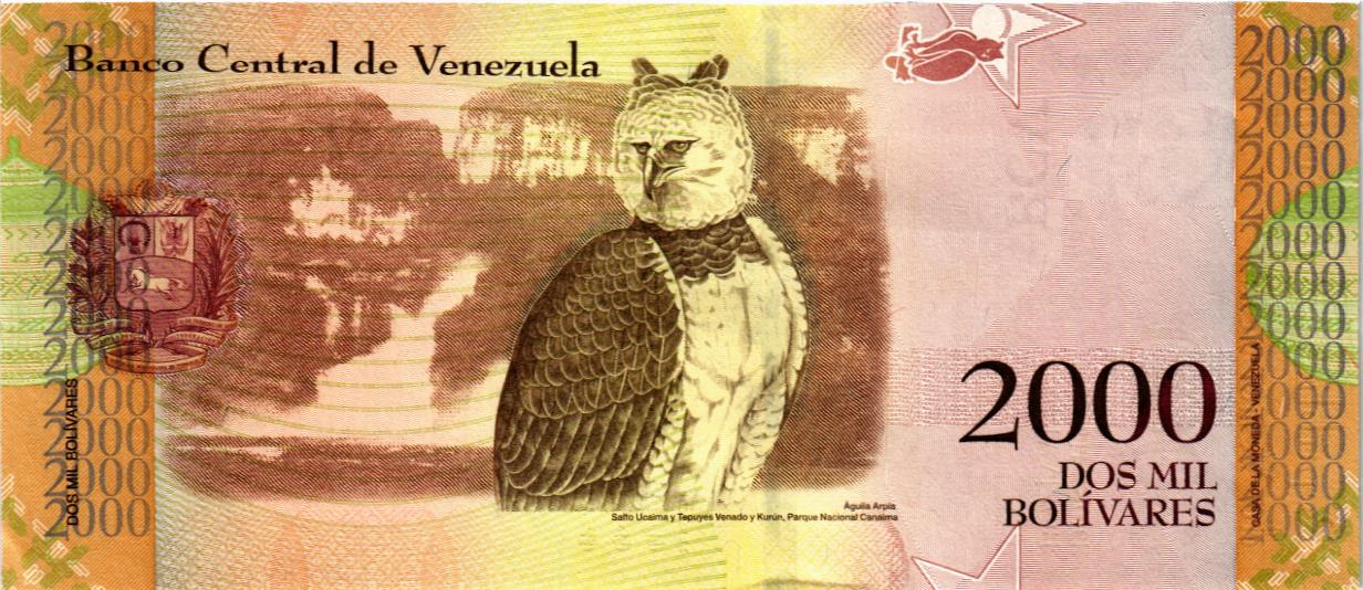 ВЕНЕСУЭЛА 2000 БОЛИВАР мини 2