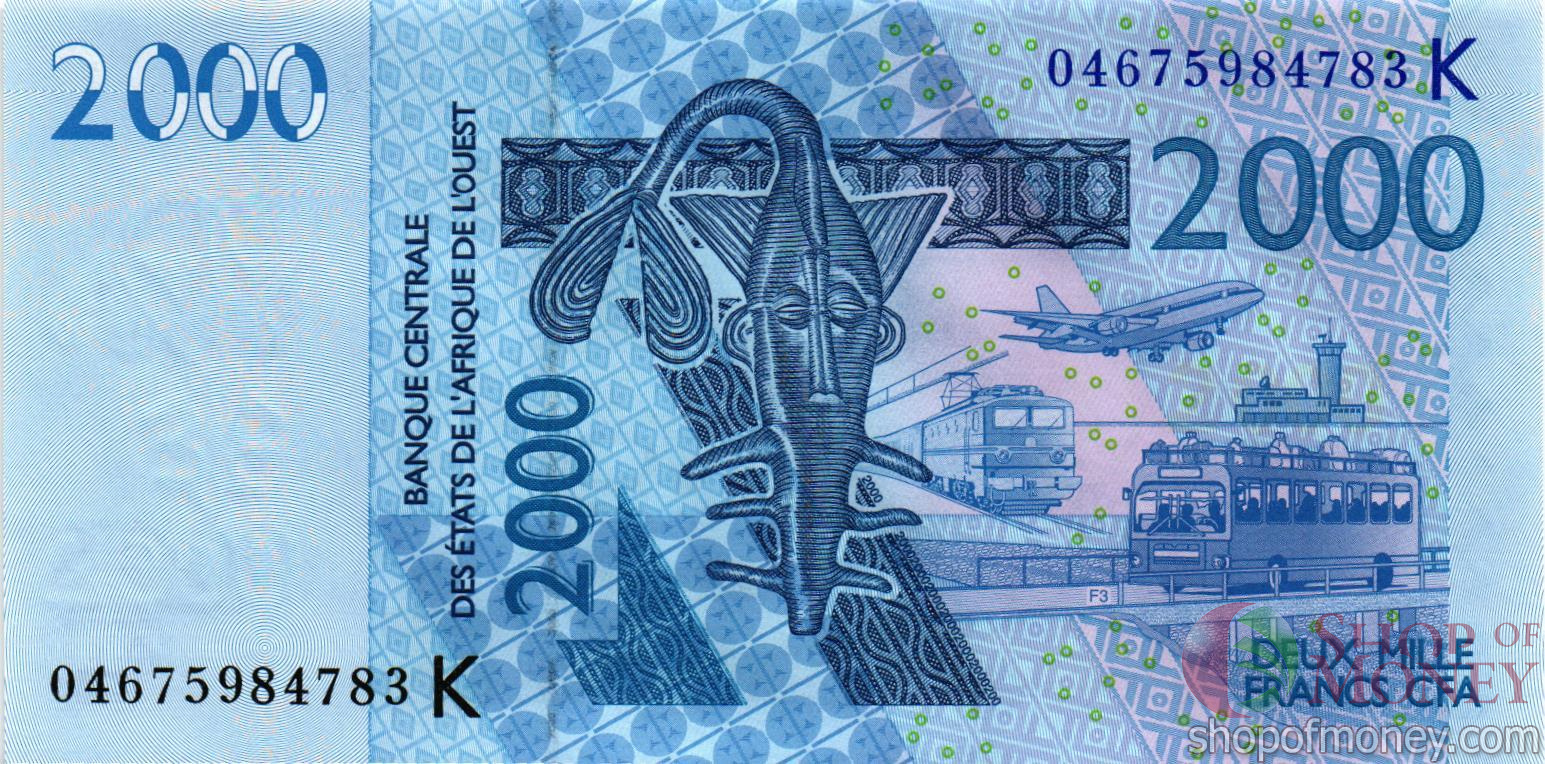 WAS - СЕНЕГАЛ 2000 ФРАНКОВ (K) мини 1