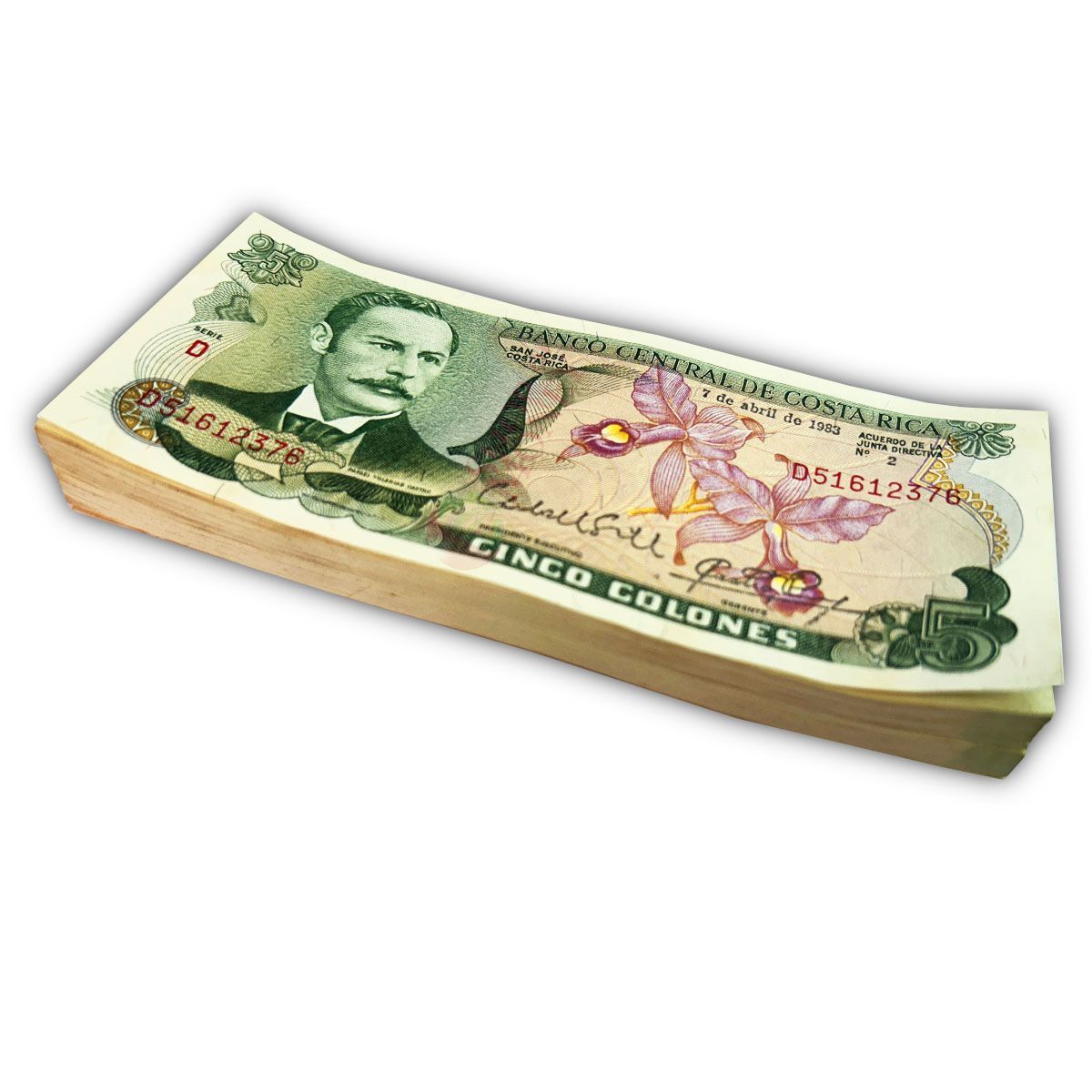 КОСТА-РИКА 5 КОЛОН (100 БАНКНОТ) мини 1