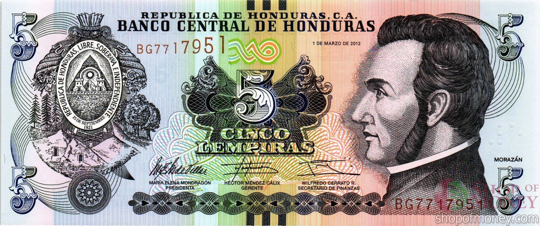 ГОНДУРАС 5 ЛЕМПИР