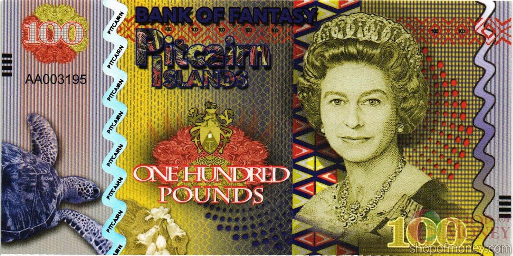 ОСТРОВА ПИТКЭРН 100 ФУНТОВ мини 1
