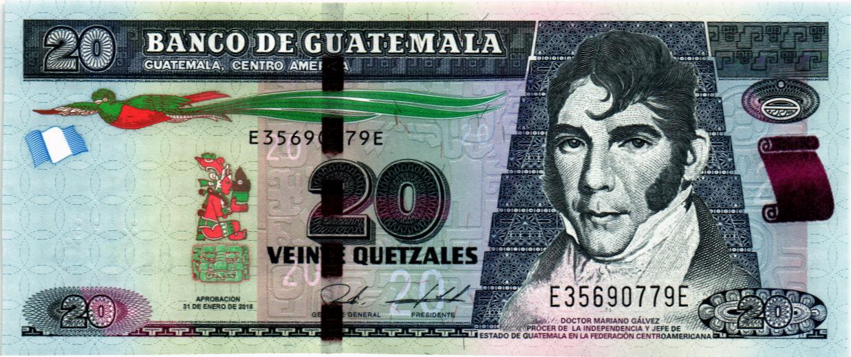ГВАТЕМАЛА 20 КЕТСАЛЬ