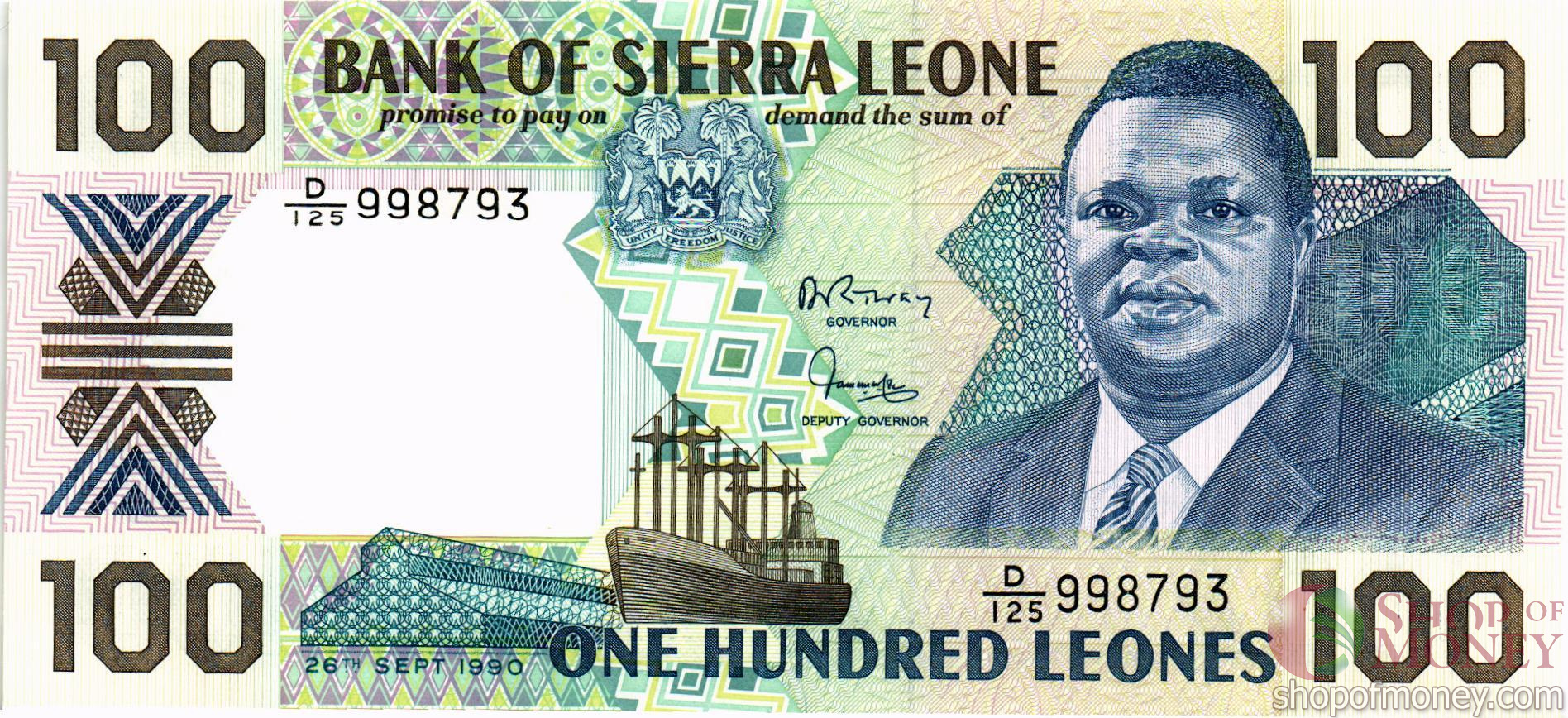 СЬЕРРА-ЛЕОНЕ 100 ЛЕОНЕ мини 1