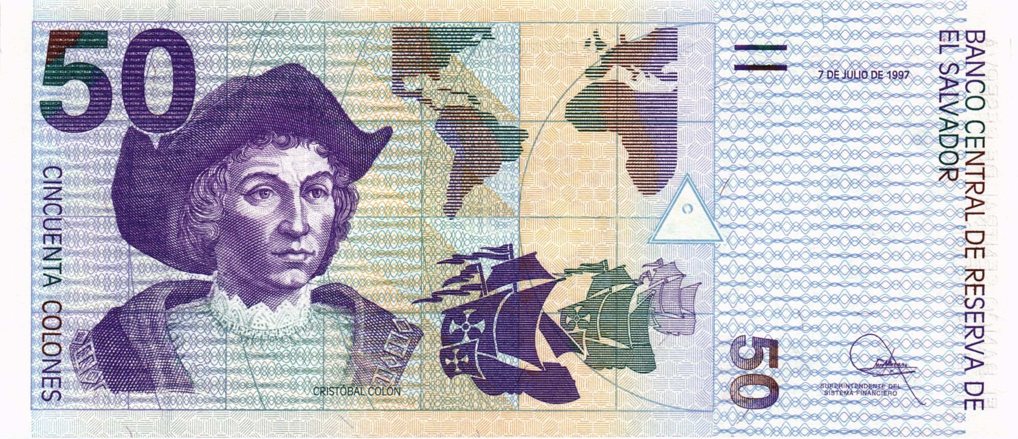 САЛЬВАДОР 50 КОЛОН