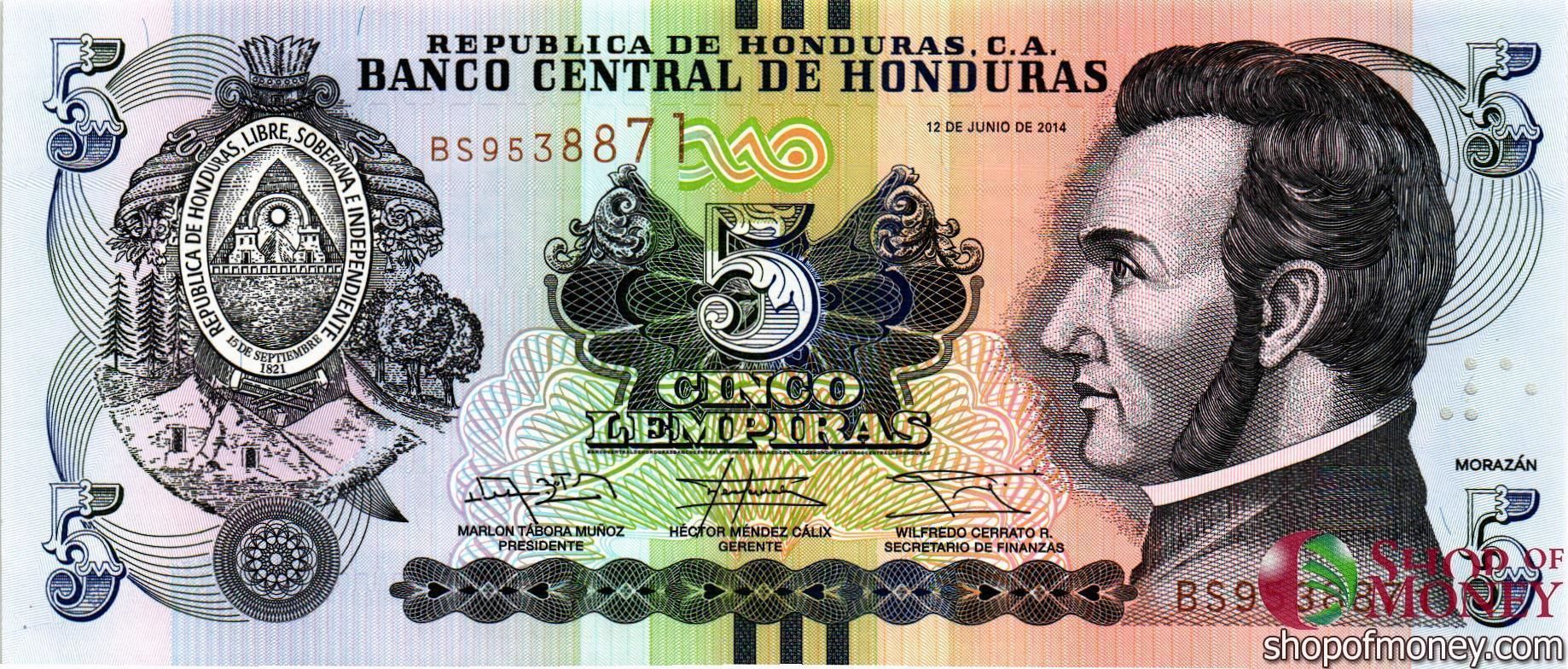 ГОНДУРАС 5 ЛЕМПИР