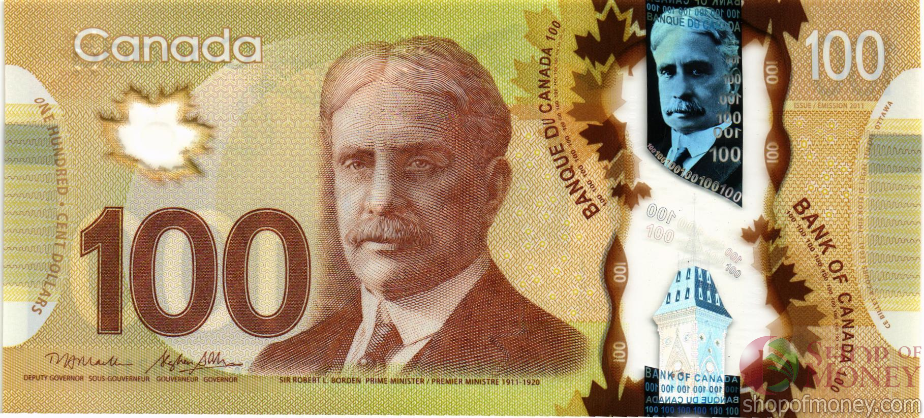 КАНАДА 100 ДОЛЛАРОВ мини 1