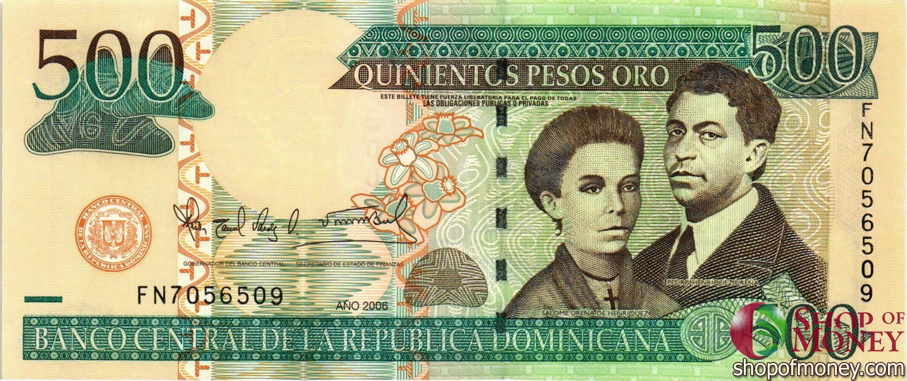 ДОМИНИКАНСКАЯ РЕСПУБЛИКА 500 ПЕСО мини 1