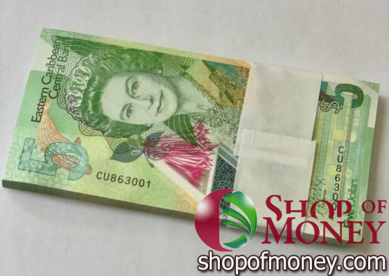 ВОСТОЧНЫE КАРИБЫ 5 ДОЛЛАРОВ (100 БАНКНОТ) мини 1