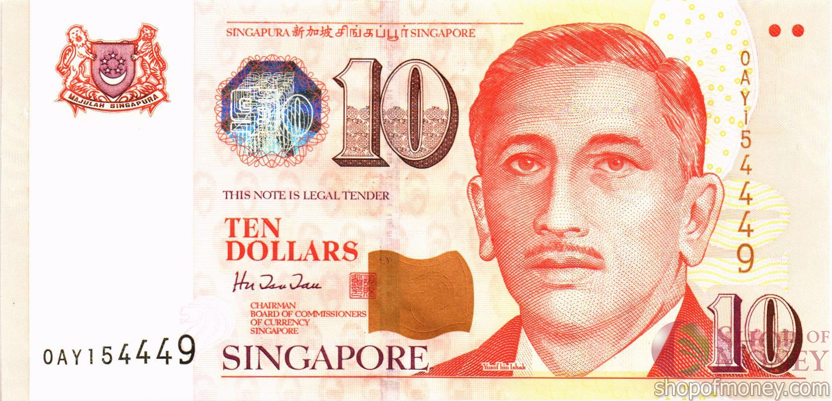 СИНГАПУР 10 ДОЛЛАРОВ мини 1