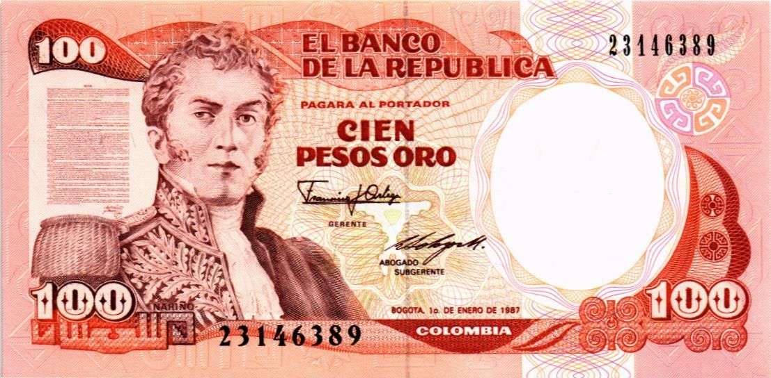 КОЛУМБИЯ 100 ПЕСО (01.01.1987) мини 1