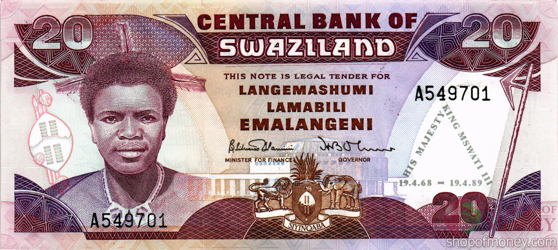 СВАЗИЛЕНД 20 ЭМАЛАНГЕНИ мини 1