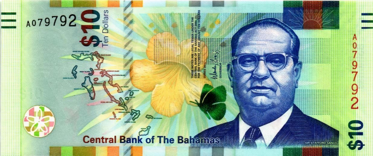 БАГАМСКИЕ ОСТРОВА 10 ДОЛЛАРОВ мини 1