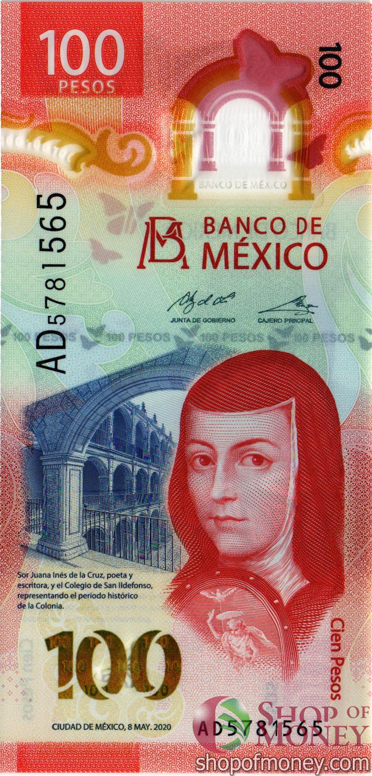 МЕКСИКА 100 ПЕСО (08.05.2020) мини 1