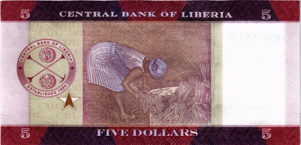 ЛИБЕРИЯ 5 ДОЛЛАРОВ мини 2