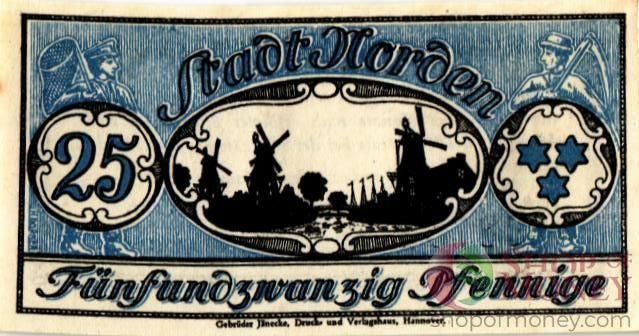 ГЕРМАНИЯ 25 ПФЕННИГОВ (НОТГЕЛЬД)