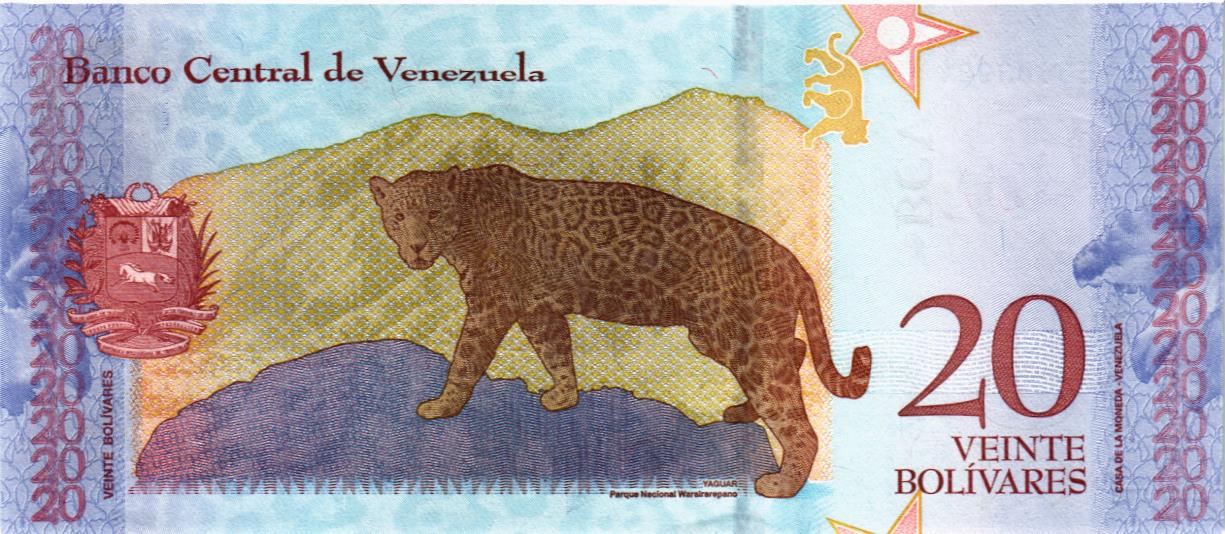 ВЕНЕСУЭЛА 20 БОЛИВАР мини 2