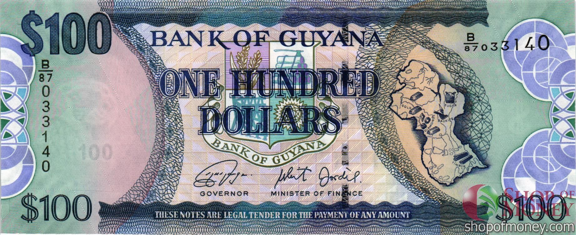 ГАЙАНА 100 ДОЛЛАРОВ