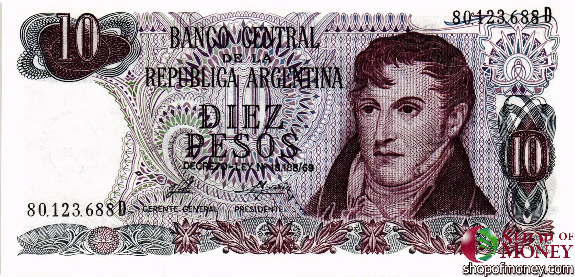 АРГЕНТИНА 10 ПЕСО мини 1