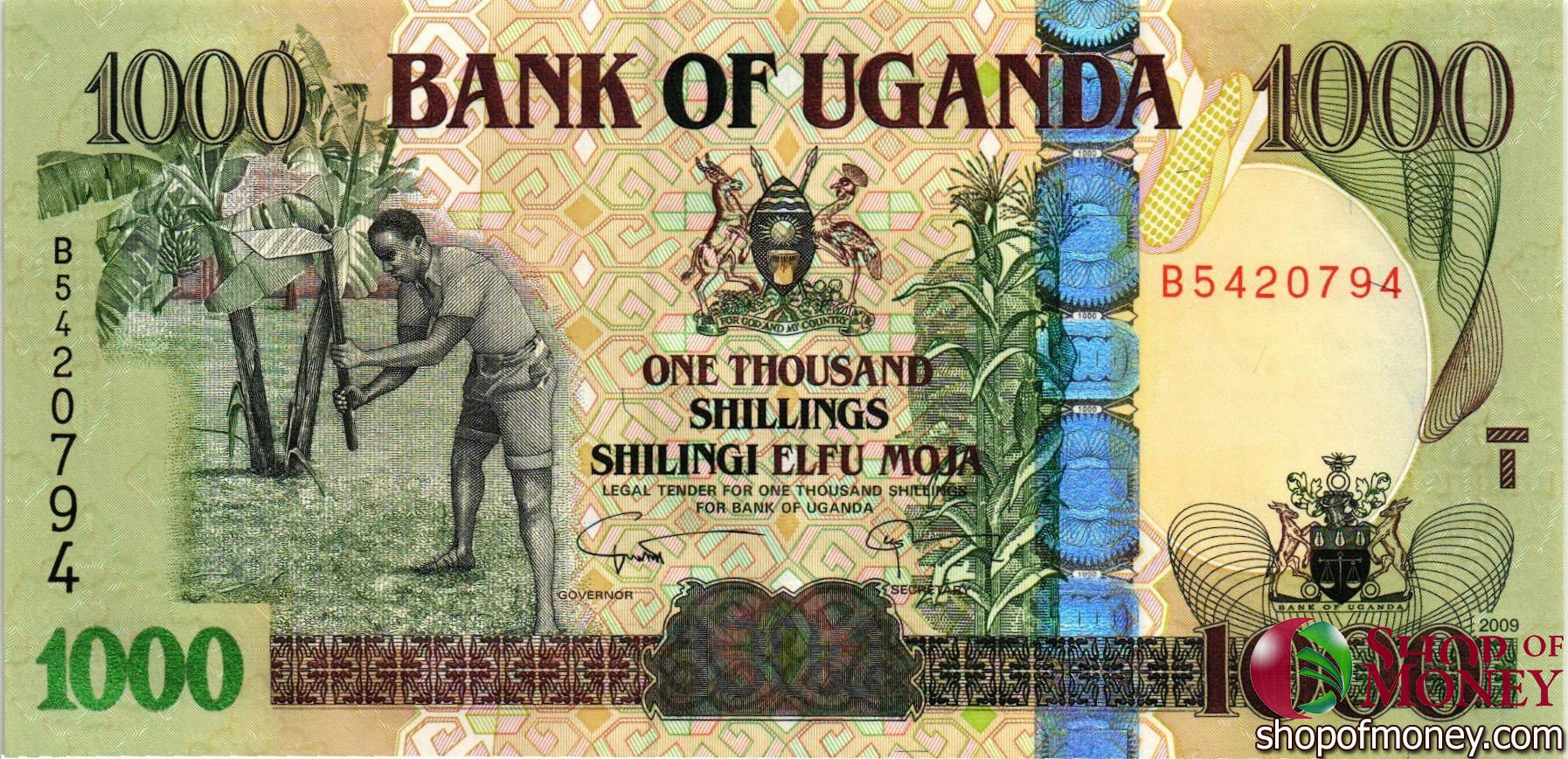 УГАНДА 1000 ШИЛЛИНГОВ мини 1