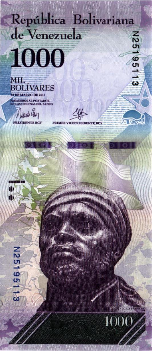 ВЕНЕСУЭЛА 1000 БОЛИВАР мини 1