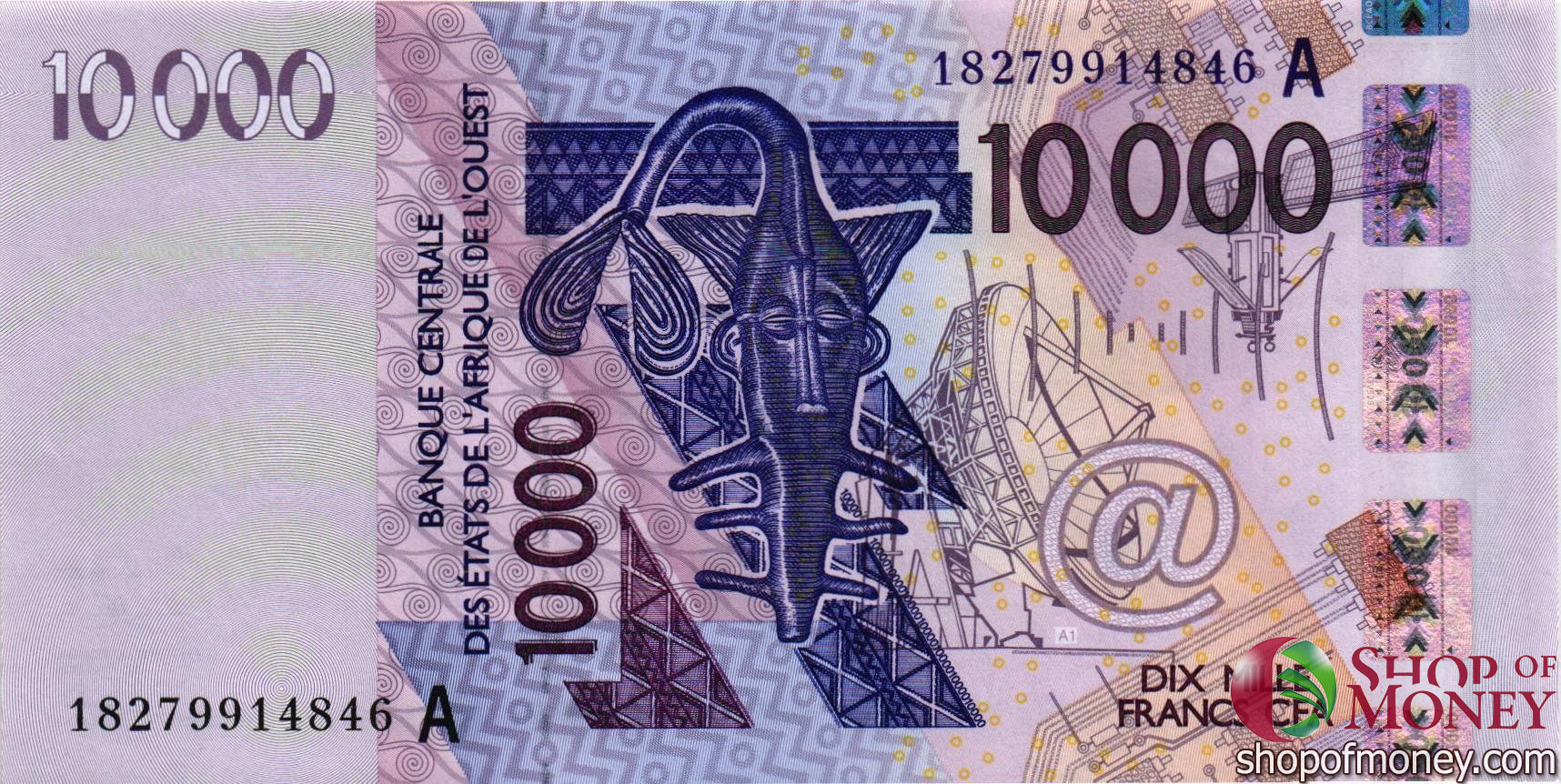 КОТ-Д'ИВУАР 10000 ФРАНКОВ