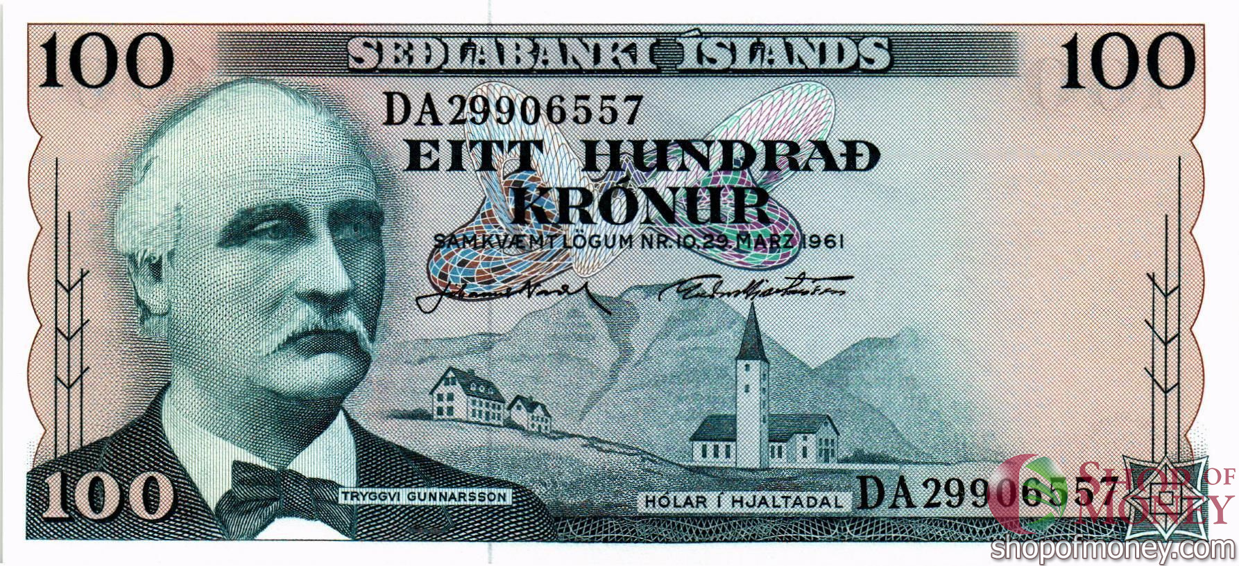 ИСЛАНДИЯ 100 КРОН мини 1