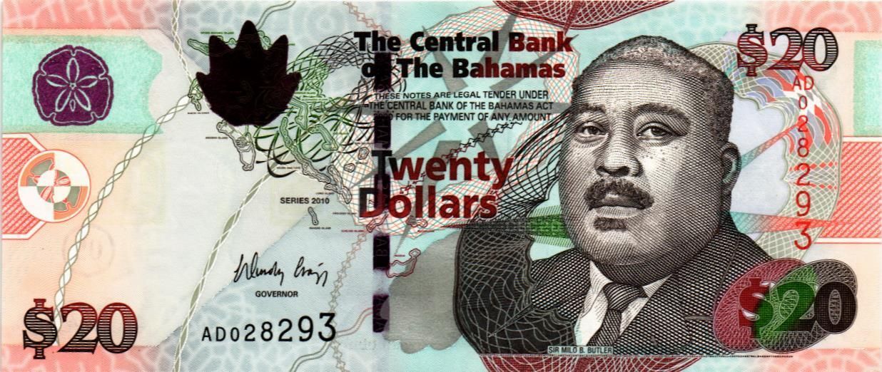 БАГАМСКИЕ ОСТРОВА 20 ДОЛЛАРОВ мини 1