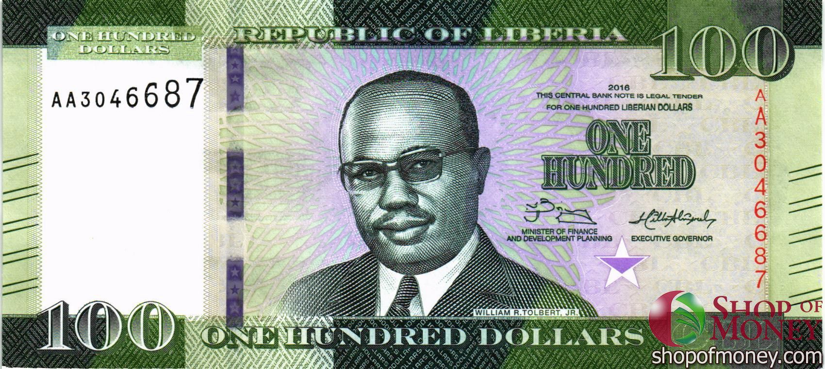 ЛИБЕРИЯ 100 ДОЛЛАРОВ