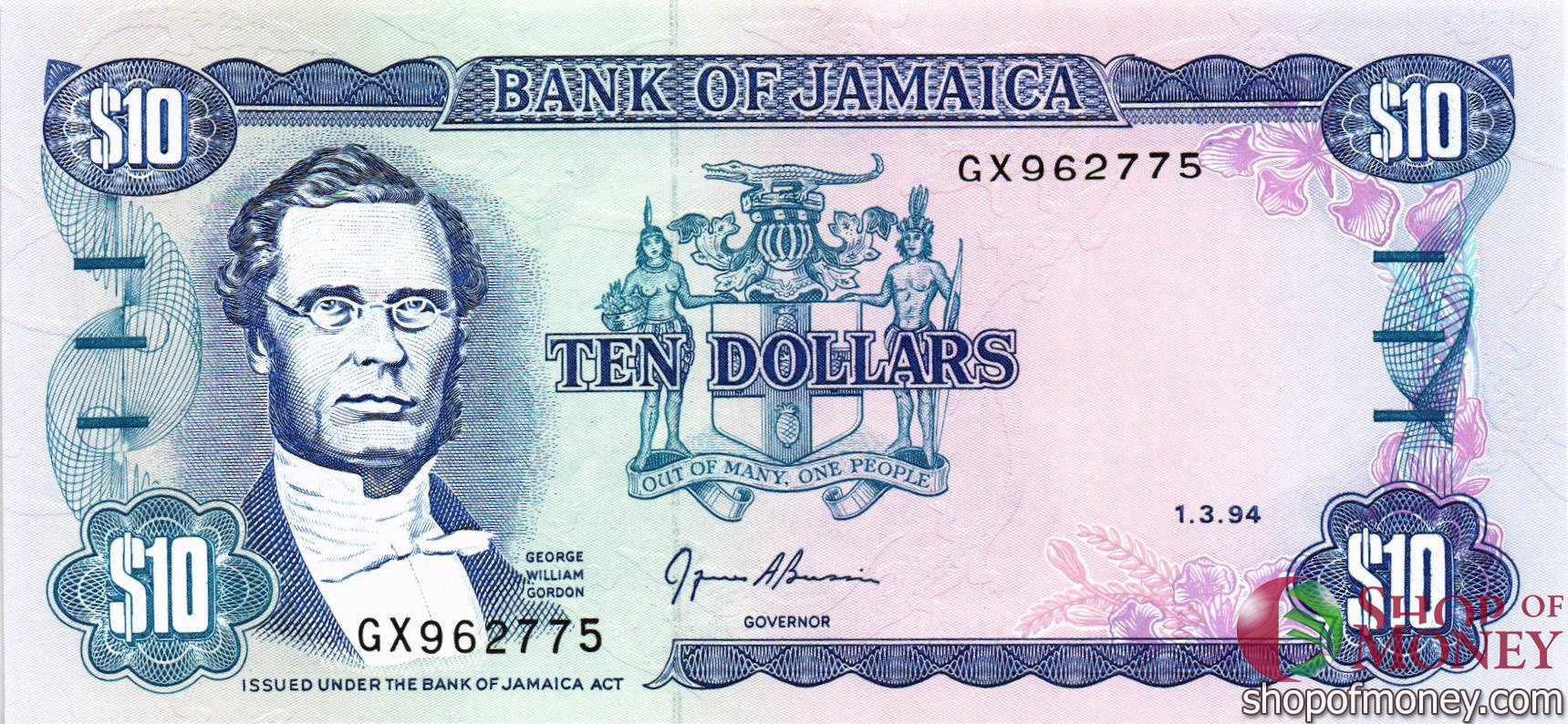ЯМАЙКА 10 ДОЛЛАРОВ мини 1