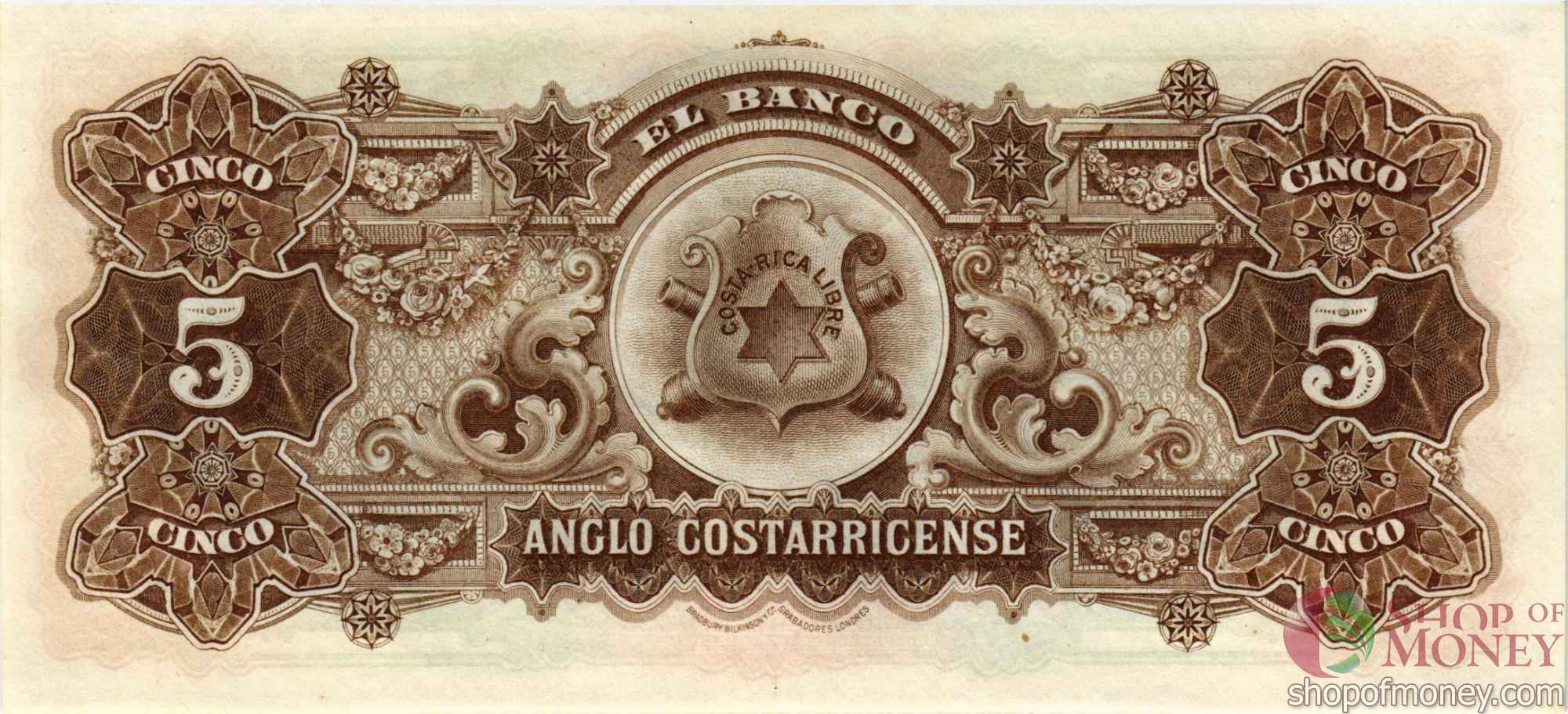 КОСТА-РИКА 5 КОЛОН мини 2