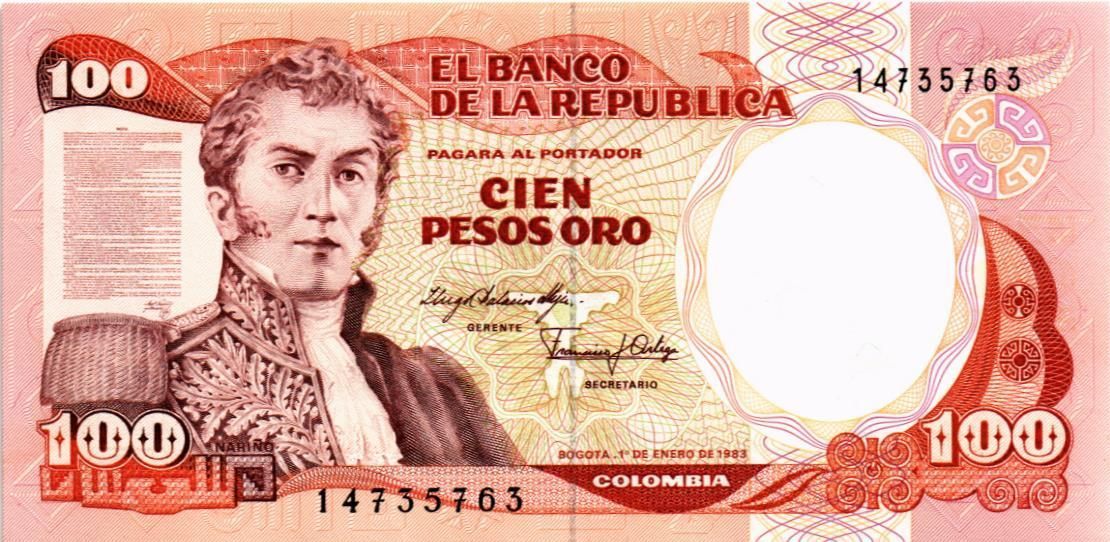 КОЛУМБИЯ 100 ПЕСО мини 1