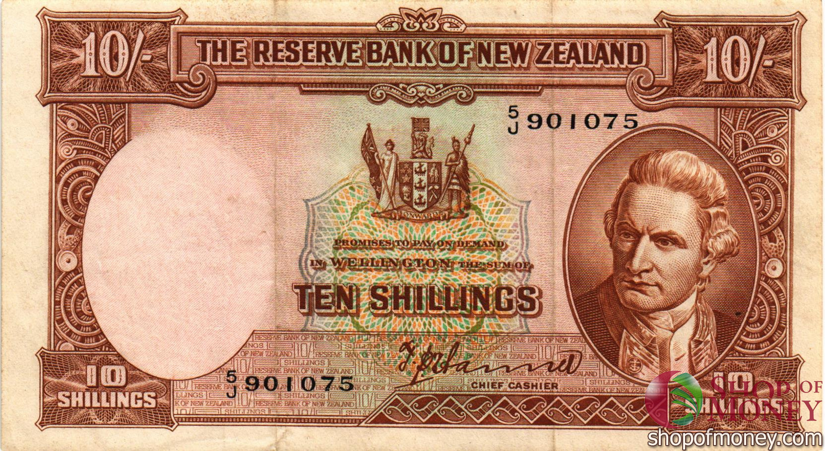 НОВАЯ ЗЕЛАНДИЯ 10 ШИЛЛИНГОВ usd мини 1