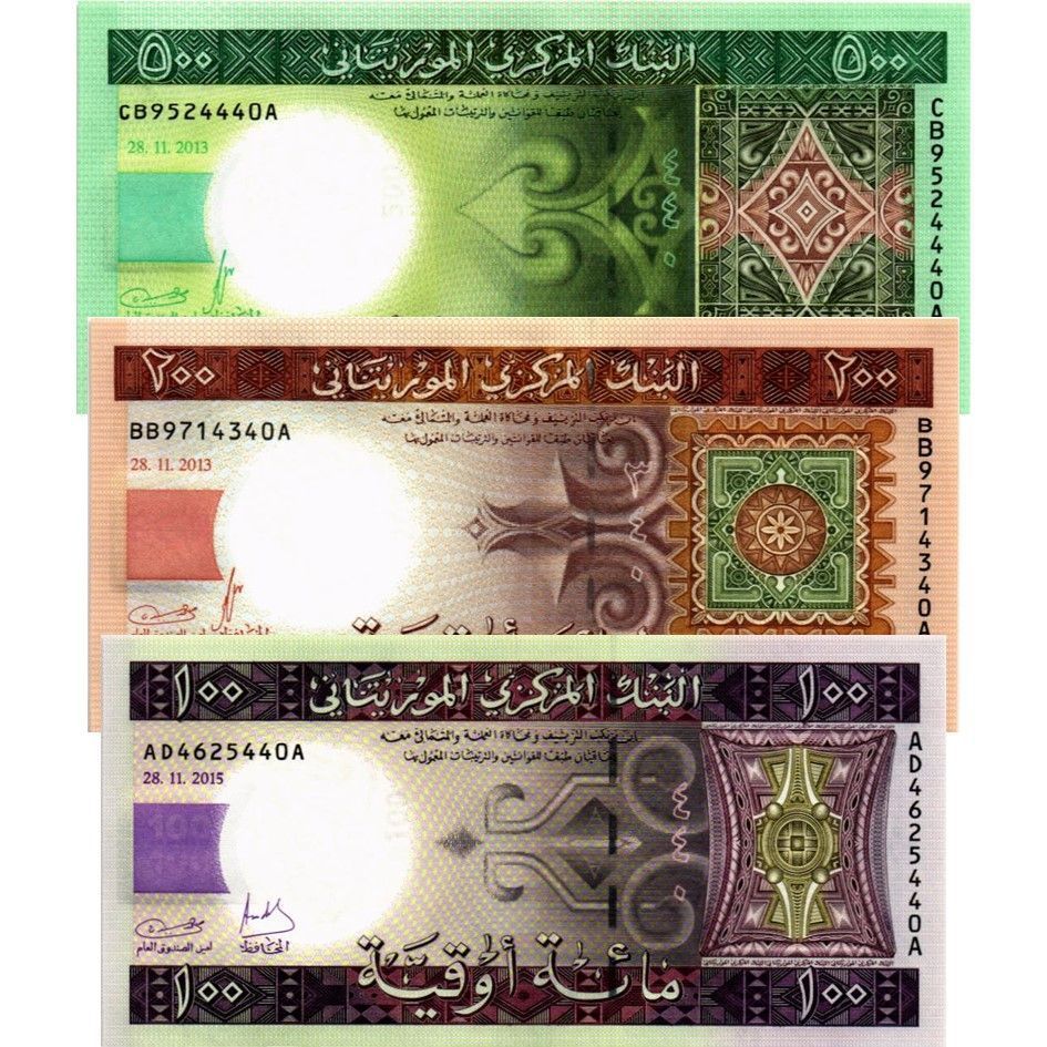 МАВРИТАНИЯ НАБОР 100 200 500 УГИЙ