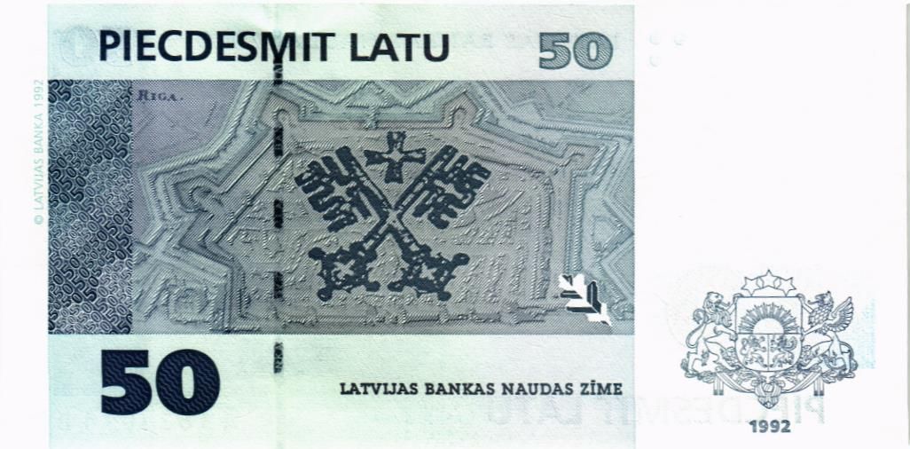 ЛАТВИЯ 50 ЛАТ мини 2