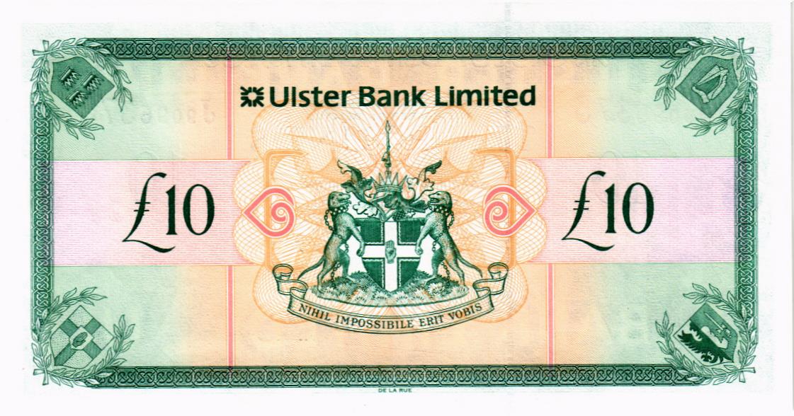СЕВЕРНАЯ ИРЛАНДИЯ 10 ФУНТОВ (ULSTER BANK) мини 2