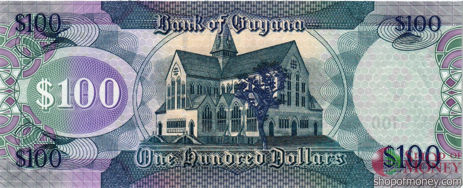 ГАЙАНА 100 ДОЛЛАРОВ мини 2