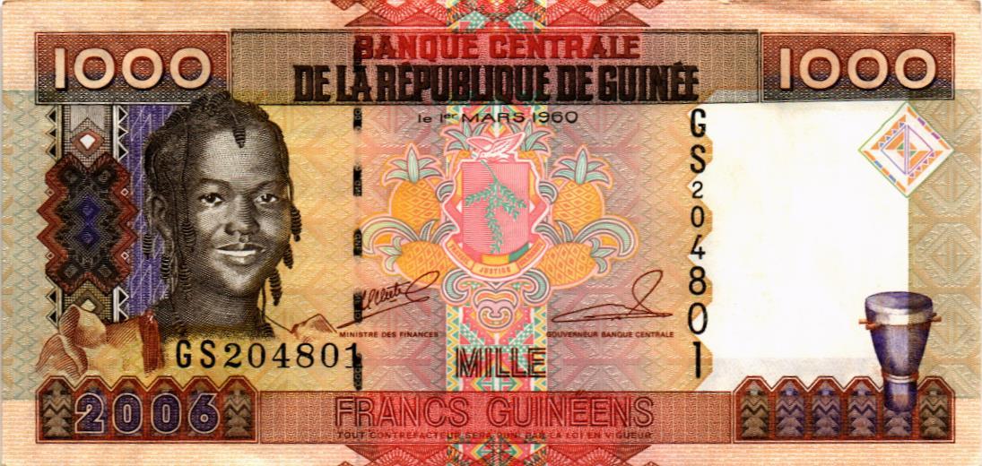 ГВИНЕЯ 1000 ФРАНКОВ мини 1
