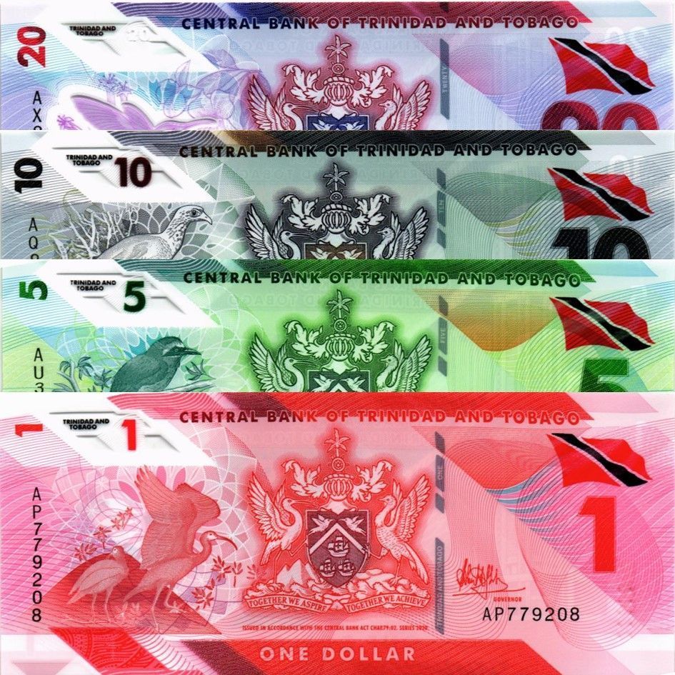 ТРИНИДАД И ТОБАГО НАБОР 1 5 10 20 ДОЛЛАРОВ мини 1