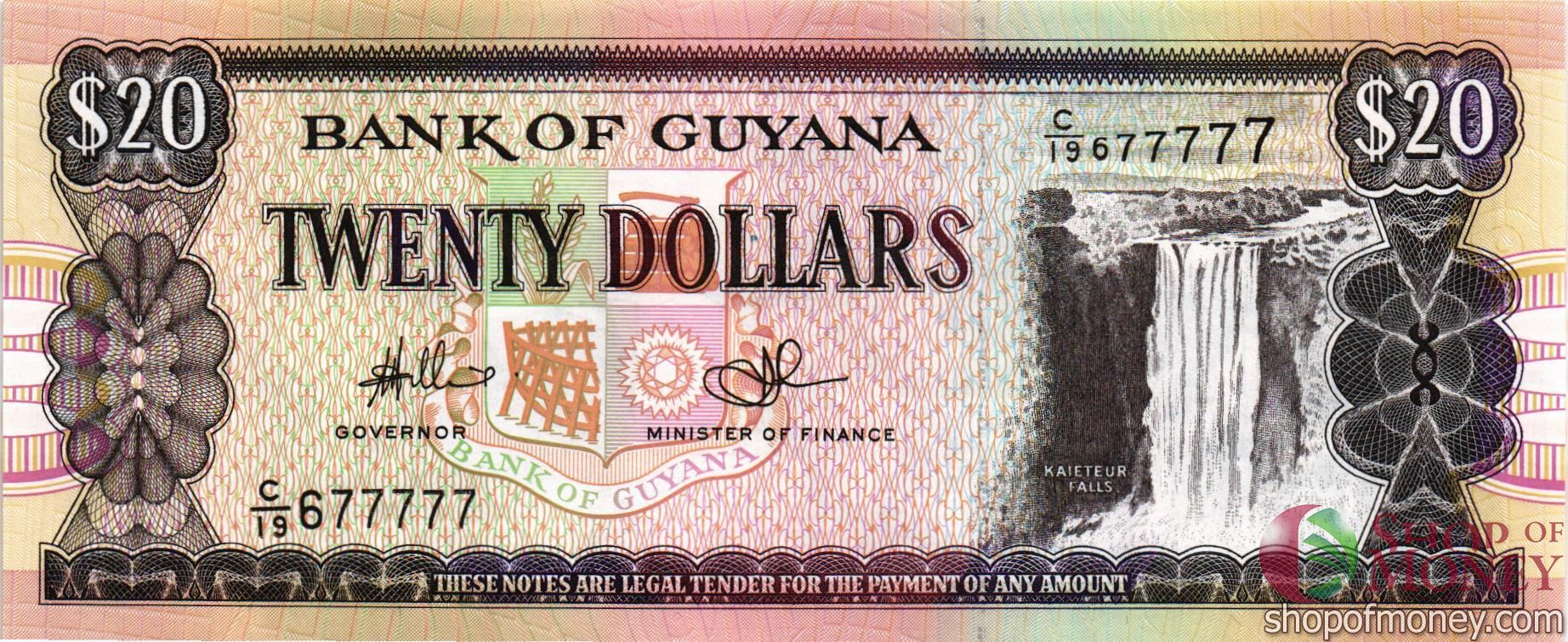 ГАЙАНА 20 ДОЛЛАРОВ #C/19 677777 мини 1