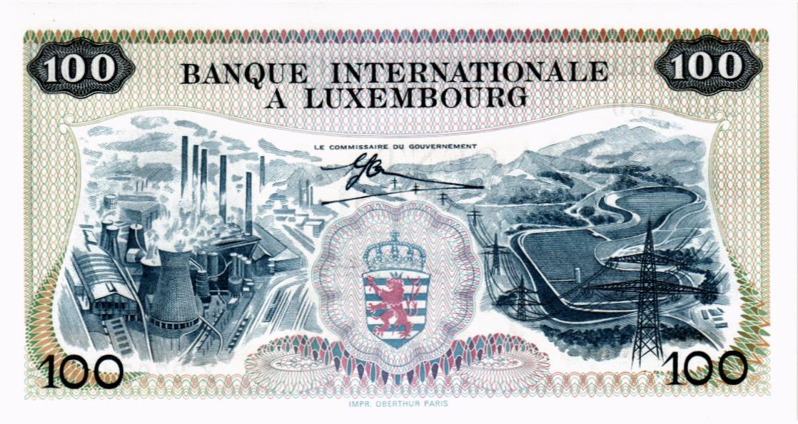 ЛЮКСЕМБУРГ 100 ФРАНКОВ мини 2