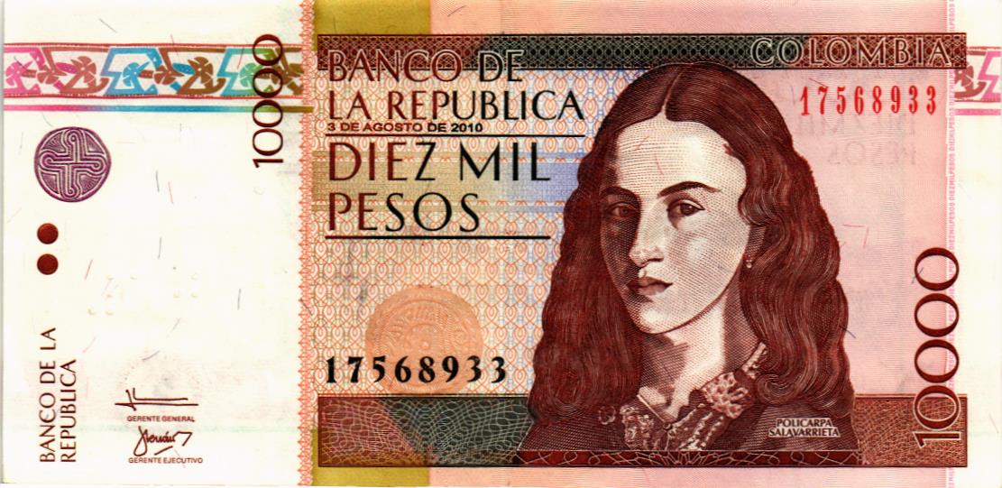КОЛУМБИЯ 10000 ПЕСО (03.08.2010)